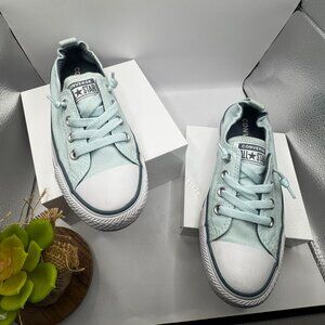 Converse All Star Low Top Sneakers Light Blue Canvas Casual Shoes